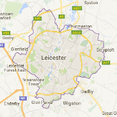 LEV Leicester map